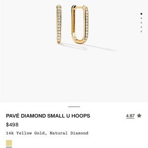 Mejuri Pavé Diamond Small U Hoops